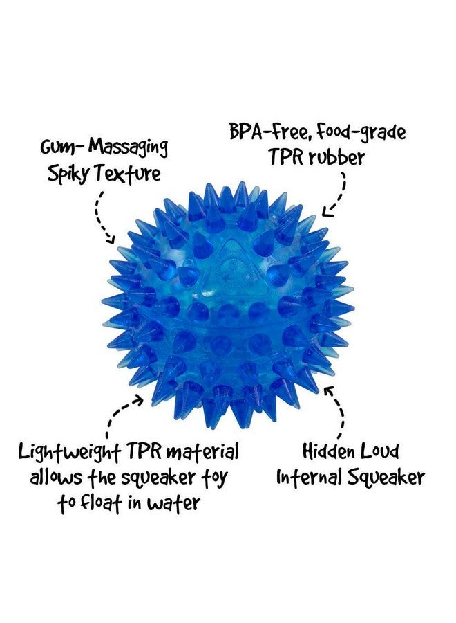 كرة ضوئية تفاعلية قابلة للمضغ للحيوانات الأليفة، مصنوعة من المطاط الطبيعي تصدر أصوات صرير، ألعاب للحيوانات الأليفة للكلاب والجراء والقطط (اللون حسب التوافر) - عبوة من قطعة واحدة - Image 5