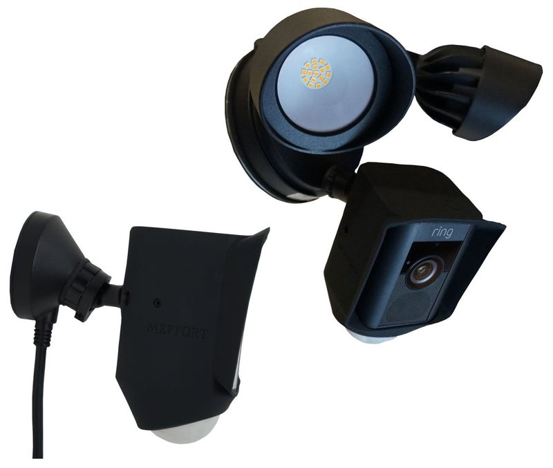 Meffort Inc Silicone Skin Case Cover Compatible with Ring Floodlight Cam Wired Plus, Floodlight Camera - Sun Glare, UV & Weather Protection Skins Cover (2 Pack, Black) - Image 4