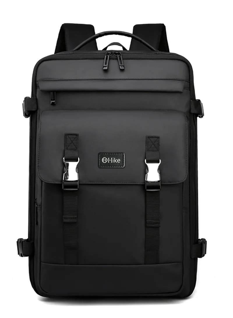 Hike Black Unisex Expandable Laptop Backpack Water Resistant Daypack with Separate Laptop Compartment for Travel/Business/College, HK63011-1, Black  | Best Price UAE