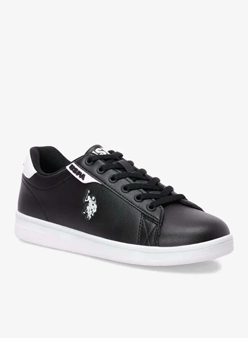 U.S. Polo Assn. black U.S. Polo Assn. Women’s Black COSTA WMN 6FX Sneakers – Classic Lace-Up Casual Shoes with Contrast Detail for Women | Best Price UAE