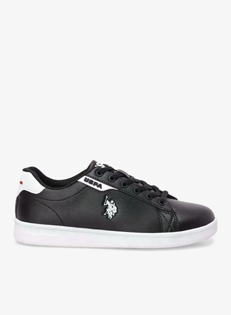 U.S. Polo Assn. Women’s Black COSTA WMN 6FX Sneakers – Classic Lace-Up Casual Shoes with Contrast Detail