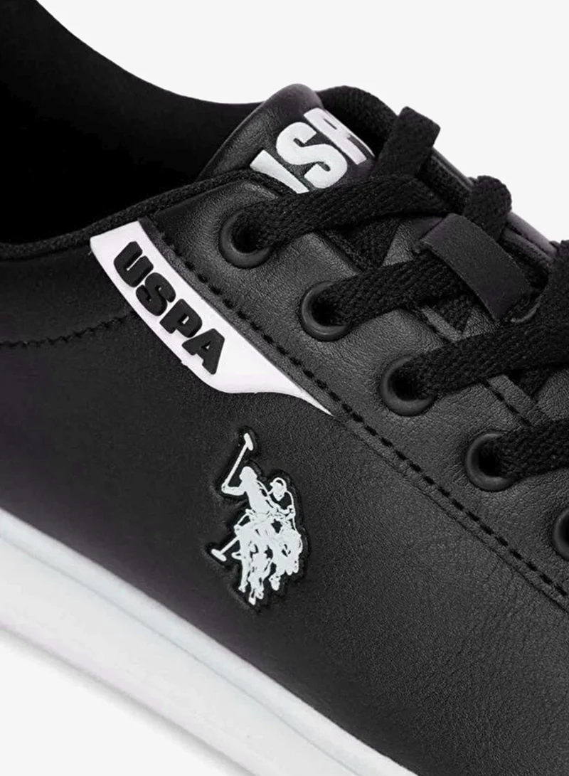 U.S. Polo Assn. black U.S. Polo Assn. Women’s Black COSTA WMN 6FX Sneakers – Classic Lace-Up Casual Shoes with Contrast Detail for Women | Best Price UAE