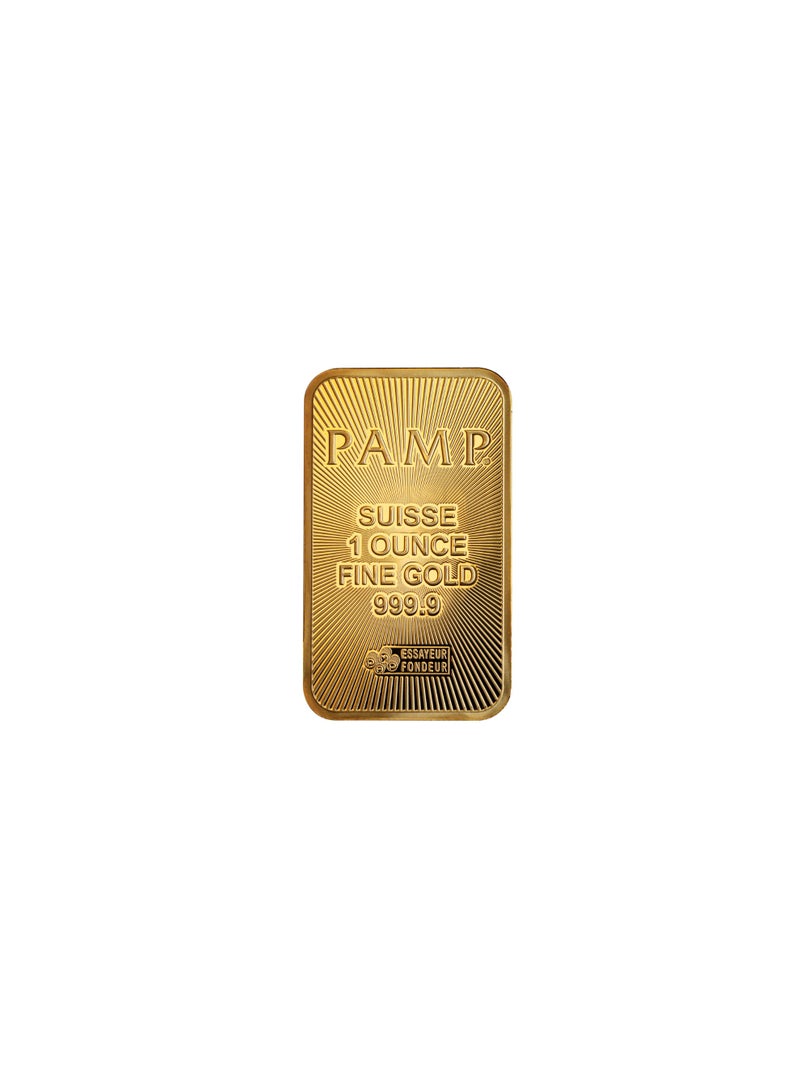 بامب سويس لوح ذهب مصقول من بامب SWISS  عيار 999.9 وزن 1 أونصة (تصميم جديد) - Image 4