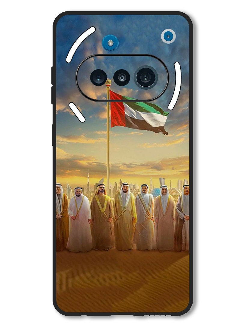 Theodor Case Compatible with Nothing Phone 3a Protection Shockproof Bumper Cover Uae Flag Uae Rulers - Image 1