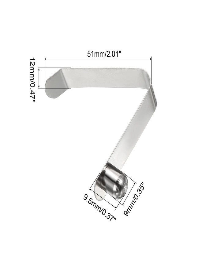 PATIKIL 9.5x9mm Kayak Paddle Snaps, 8 Pack Pole Push Button Spring Clips Steel Solid Button Locking Tube Single Pin for Camping Awning Tent Pole - Image 2