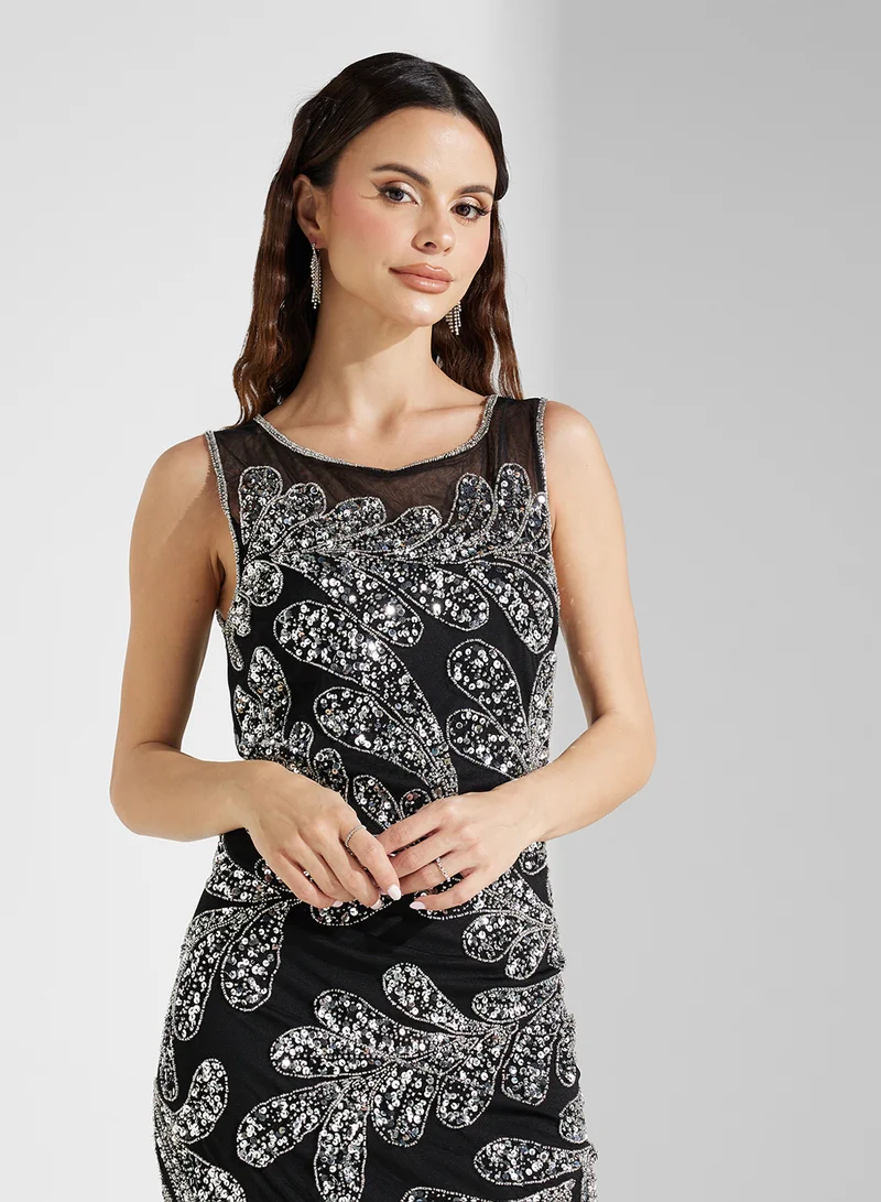 Namshi x Sequin Embellished Dress