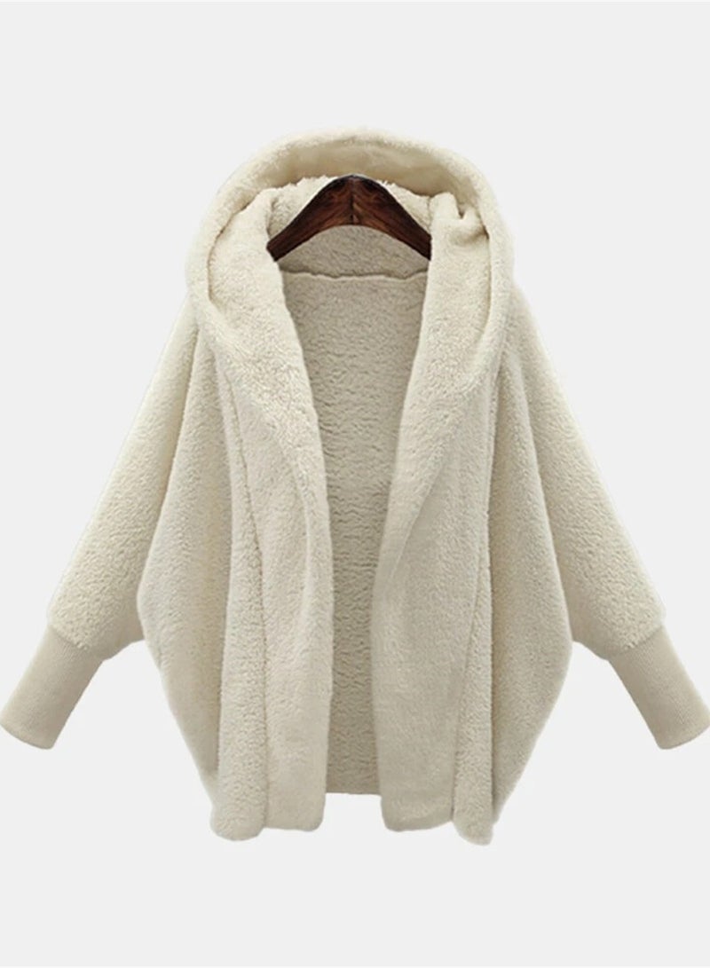 Loquat Fashion Women's Padded Jacket Hooded Long Jacket Casual Warm Padded Jacket White  - Image 1
