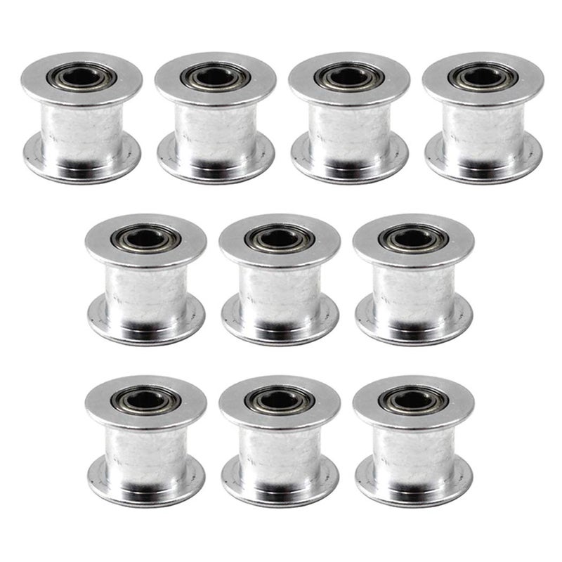 Flomore Idler Pulley Timing Belt Pulley 20 Teeth 4mm Bore for 3D Printer CNC 6mm Width Belt Pack of 10 - Image 1
