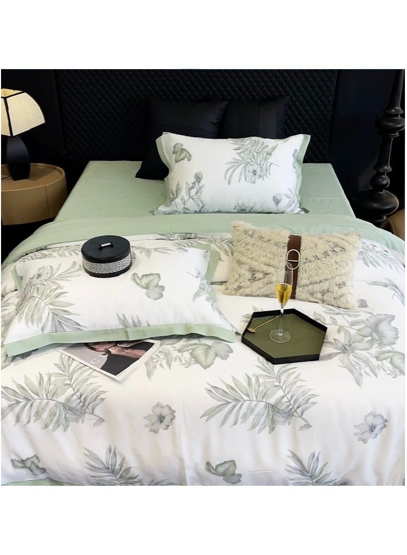 Duoduo home Light Luxury Tencel duvet cover set  , high quality, king size ,4pcs set with duvet cover 220*240cm and bedsheet and pillow cases, new model  - Image 3