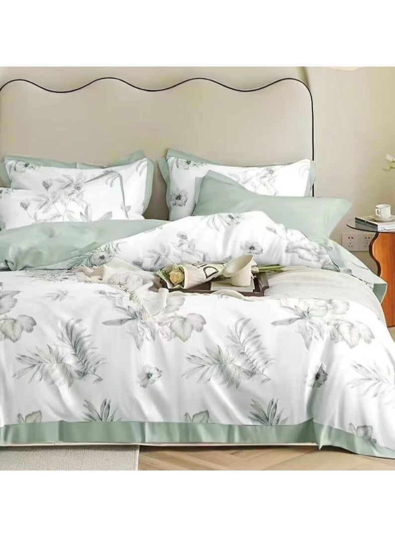 Duoduo home Light Luxury Tencel duvet cover set  , high quality, king size ,4pcs set with duvet cover 220*240cm and bedsheet and pillow cases, new model  - Image 1