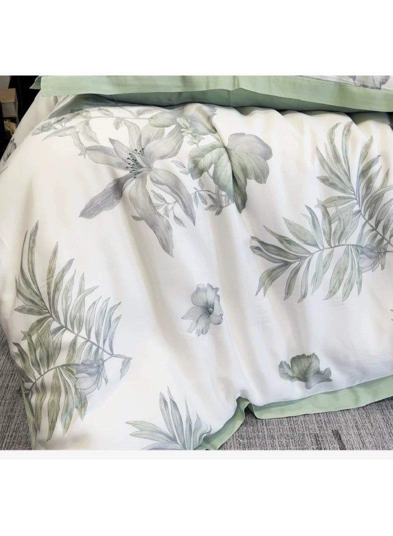 Duoduo home Light Luxury Tencel duvet cover set  , high quality, king size ,4pcs set with duvet cover 220*240cm and bedsheet and pillow cases, new model  - Image 2