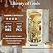 CCCDF Book Nook Kit DIY Miniature Dollhouse Booknook Kit 3D Wooden Puzzle Bookend Bookshelf Insert Decor with LED Light for Teens and Adults Library of Gods - Image 4