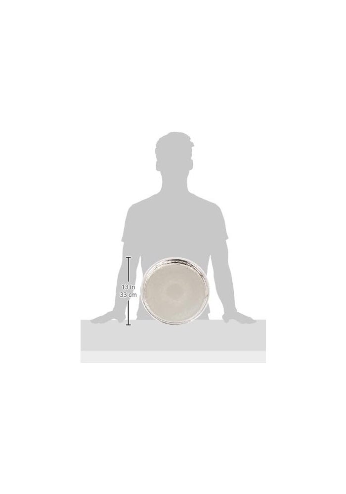 Elegance Silver 8924 Round Silver Plated Gallery Tray - 12.75 Inch Decorative Serving Tray - Image 3