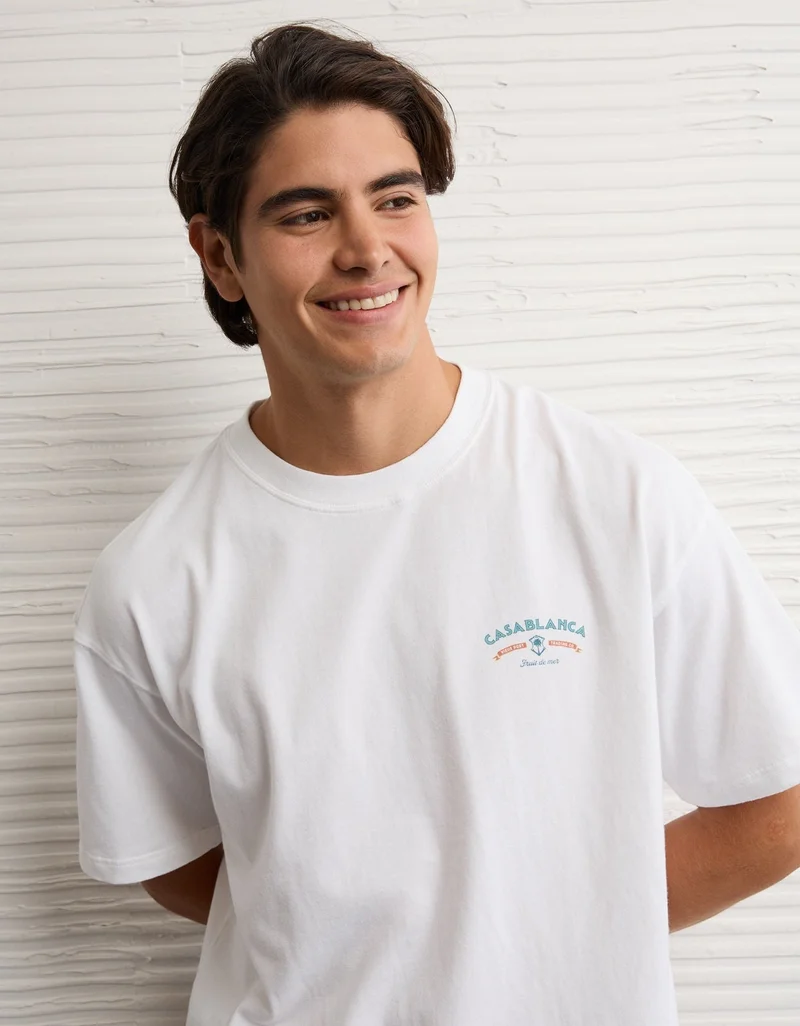 امريكان ايجل تي-شيرت ديستنيشن واسع مزيّن بطبعة