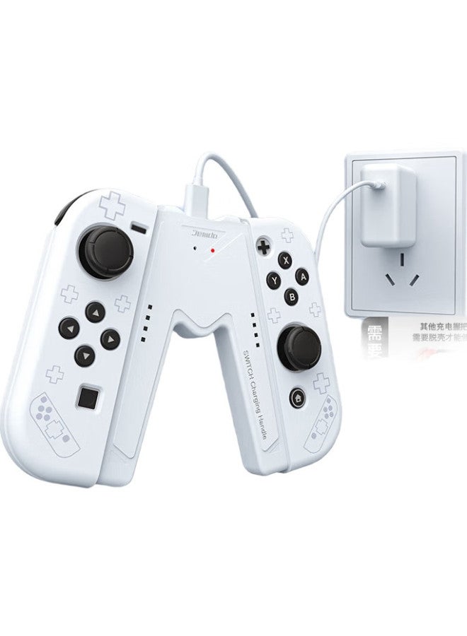 Jemdoswitch Joy-Con Controller Charging Grip, Oled Charging Head, Charging Adapter, V-Shaped Grip, Black - Image 1