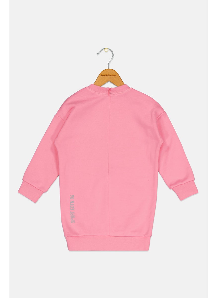 DSQUARED2 Toddlers Girl Brand Logo Sweatshirt Dress, Pink  - Image 2