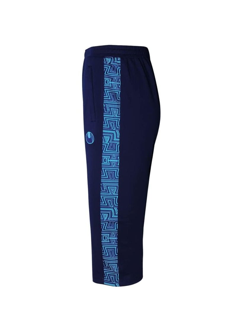 uhlsport Sport Bermuda, Long and Comfortable For Training Flexible Woven Material Cord in the Waistband With Two Side Pockets Design on Both Sides