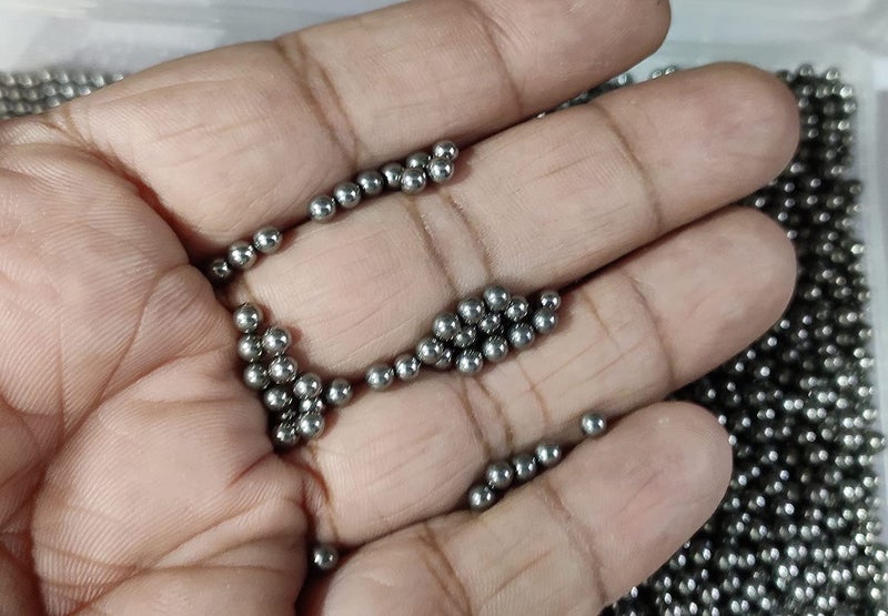 OMX Steel Bearing Ball, No Holes, Silver Full Solid Iron Balls (3 MM, 100 PC) - Image 1
