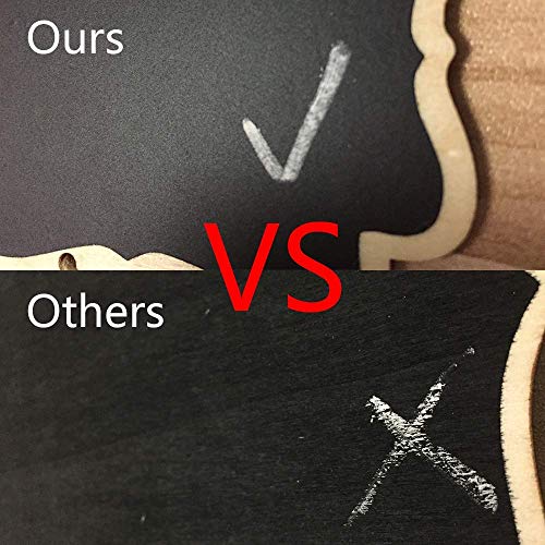 OLEOLETOY Mini Chalkboard Signs, 20 Pack Framed Small Chalk Board Food Labels with Easel Stand for Party Buffet or Wedding Celebration, Wooden Blackboard as Place Cards for Table Setting or Numbers - Image 2