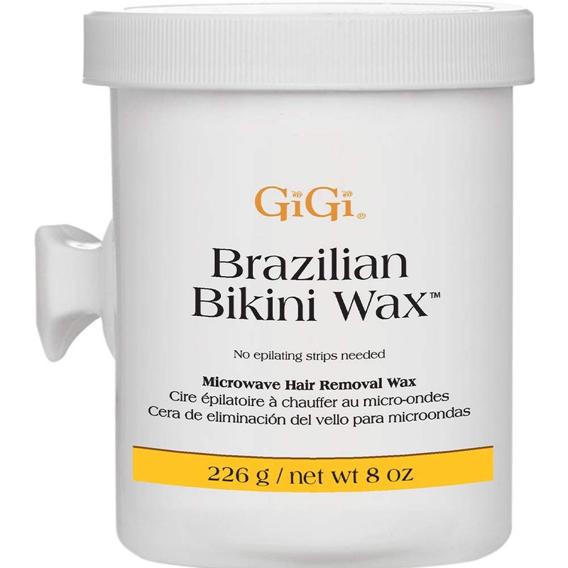 GiGi Brazilian Bikini Wax Microwave Formula, Painless, Residue-Free Hard Wax for Coarse Hair, Perfect for Sensitive Areas, 8 oz, 1-pack - Image 1