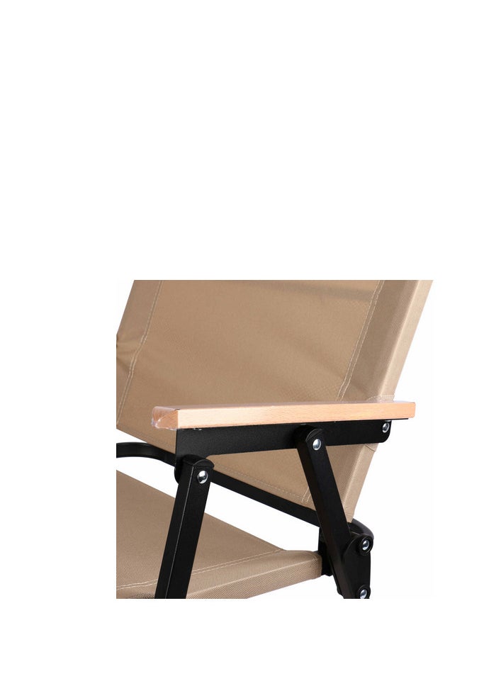 GO2CAMPS Premium Heavy-Duty Foldable Camping Chair With Wooden Armrests - Comfortable, Durable, And Portable Outdoor Seat For Camping, Hiking, Traveling, Picnic Chair, Events, Fishing And Beach Chair  - Image 4