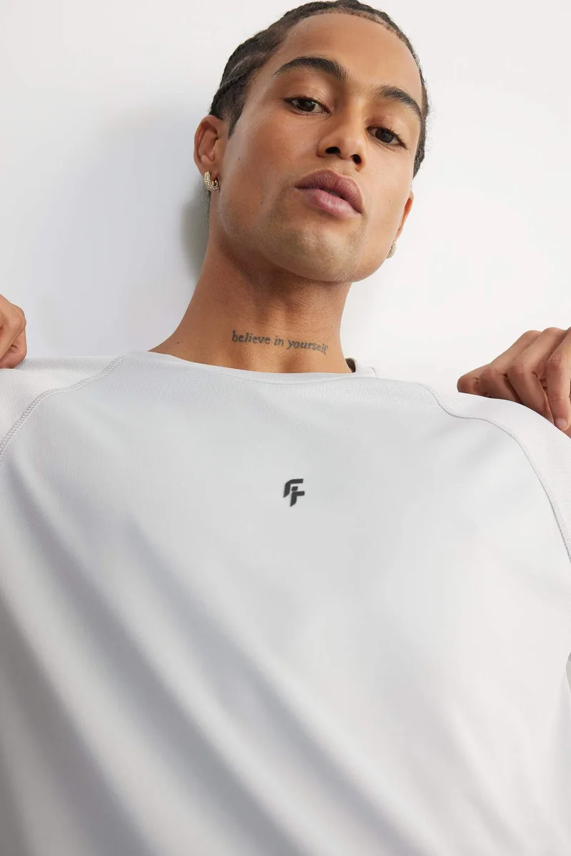 ديفاكتو DeFactoFit Slim Fit Crew Neck Printed Sports T-Shirt