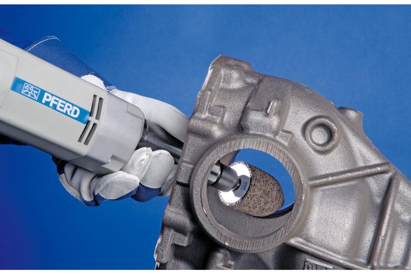 PFERD 61820 Type 16 Round Nose Cone, Aluminum Oxide, 1-1/2" Diameter x 3" Length, 5/8-11 Thread, 24192 RPM, 16 Grit - Image 2