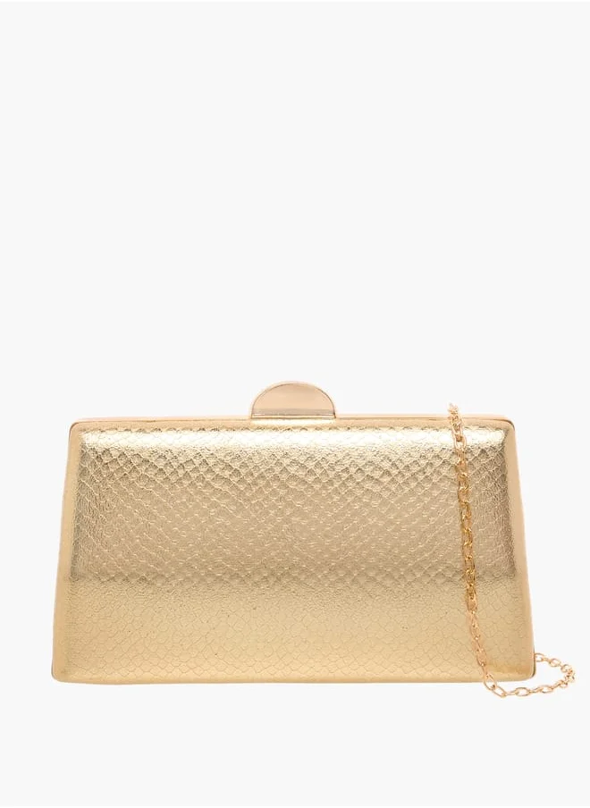 فلورا بيلا من شو إكسبرس Women Textured Clutch with Flap Closure and Chain Strap Ramadan Collection