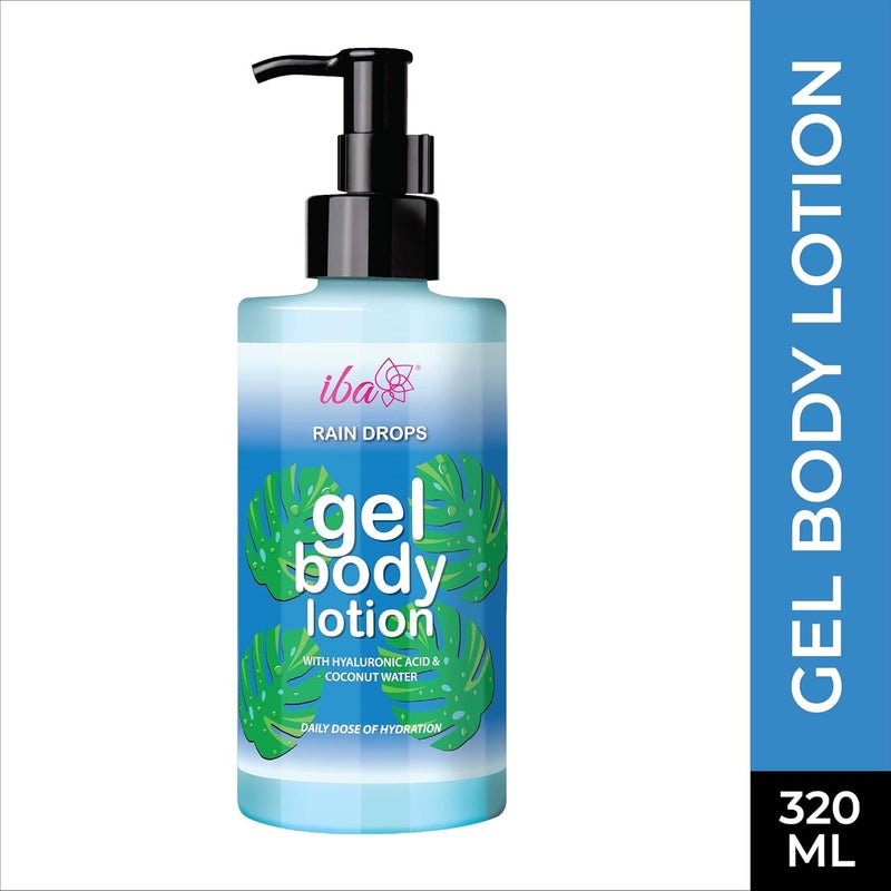Iba Rain Drops Gel Body Lotion  Non Sticky  Deep Hydration  All Skin Types  100 Vegan  Paraben  Mineral Oil Free  Halal Certified  Vegan  320ml - Image 2