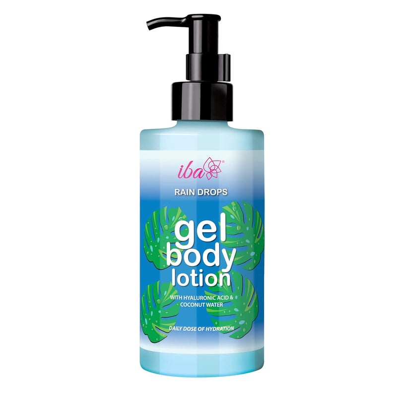 Iba Rain Drops Gel Body Lotion  Non Sticky  Deep Hydration  All Skin Types  100 Vegan  Paraben  Mineral Oil Free  Halal Certified  Vegan  320ml - Image 1