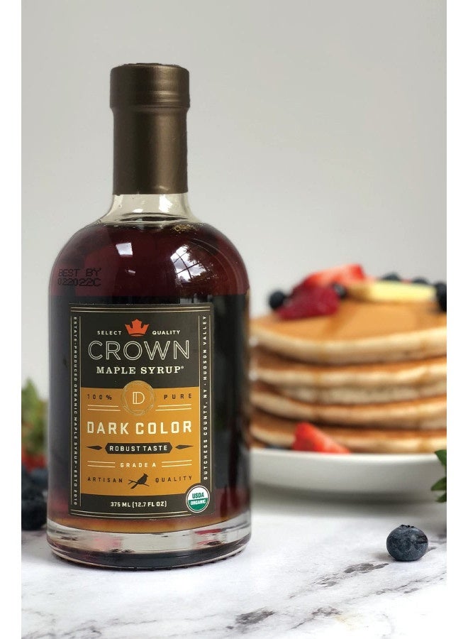 Crown Maple Dark Color, Robust Taste Organic Maple Syrup, 12.7 Fl Oz, 100% Pure, Enhance Cocktails, Marinades And Pancakes  - Image 2