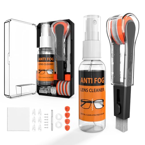 MAXSURE Glasses Cleaner,8 in 1 Glasses Cleaning Kit with 24H Anti Fog Eyeglass Cleaner Spray| Portable Glasses Cleaner Tool|Eye Glass Clean Cloths, Glasses Anti Slip with Soft Eyeglass Nose Pads & Ear Grip - Image 1