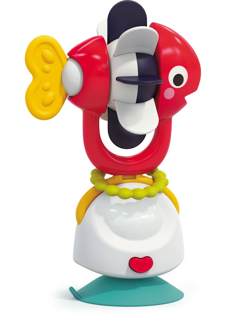 Hola 2in1 Highchair Toys & Baby Rattle Toys Fish, Mealtime Toys, Teething Relief, Fine Motor Skills, Bright Colors, Sensory Toys, Baby Toys, Teether, Baby Rattle, Animal Rattle, Suction Toys 6M+ - Image 1