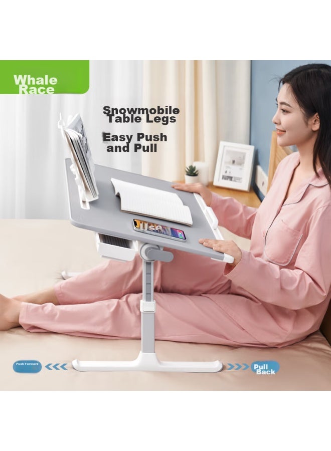 Xgear Bed Laptop Desk Reading Stand, Adjustable Height Foldable Bed Desk, Bay Window Table, Dormitory Study Desk - Image 3