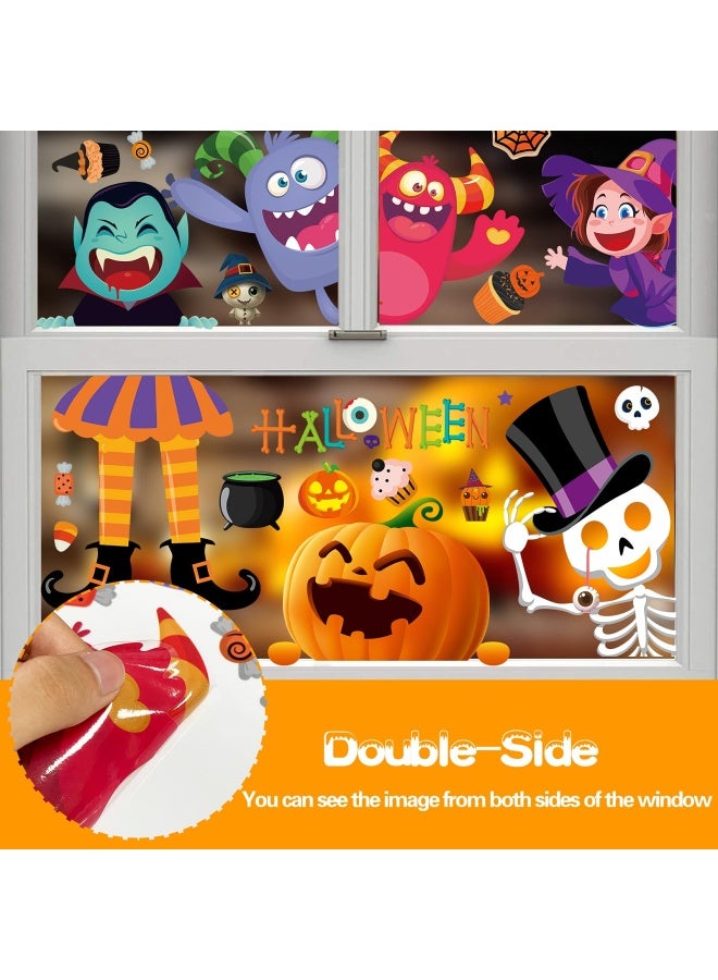 BAYLAY Halloween Window Clings  10 Sheets Halloween Window StickersDouble Sided Halloween Window Decorations Hallween Window Clings for Class Halloween Stickers - Image 3