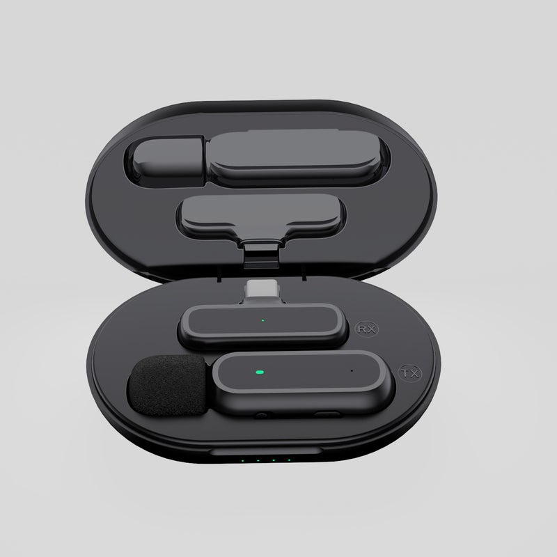 Wireless Lavalier Microphone One-To-Two Intelligent Noise Reduction Radio Short Video Live Broadcast Mini Microphone - Image 5