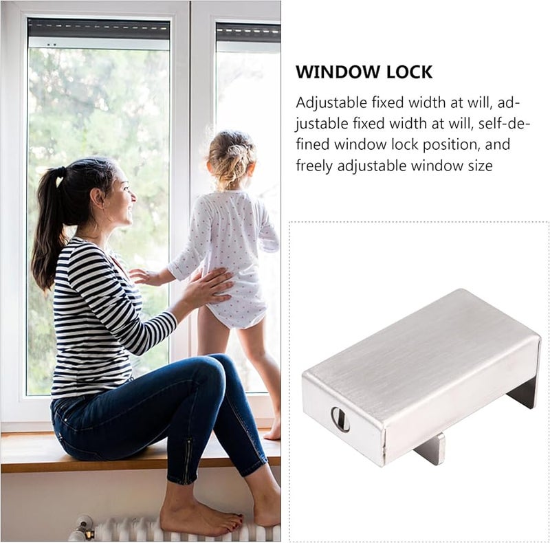 Tehaux 2 قطعة من أقفال حامي النافذة مع مفاتيح للمنزل والمكتب سهلة التركيب - Image 5