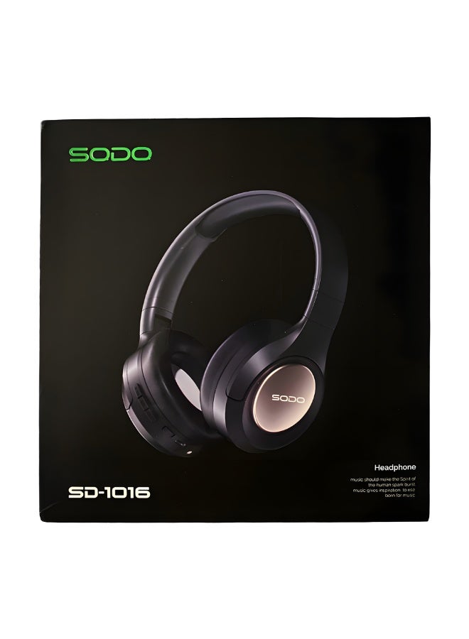 سودو سماعة رأس لاسلكية SODO SD-1016 بلوتوث 5.1 – بطارية حتى 8 ساعات – مشغل كارت ميموري TF – درايفر 40 مم – تصميم مريح قابل للطي - Image 2