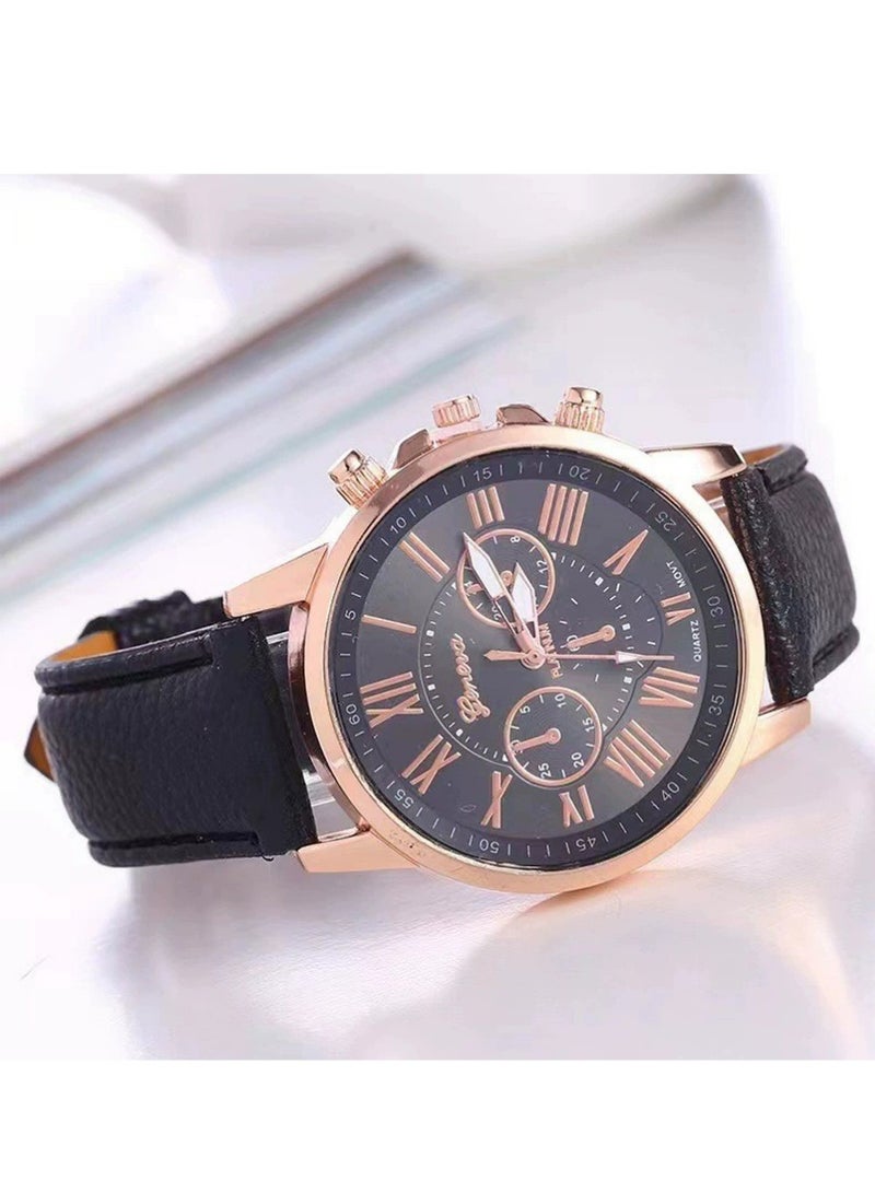 Geneva Women Watch Sets,4 Pcs Luxury Fashion Women Watch Set - Image 3