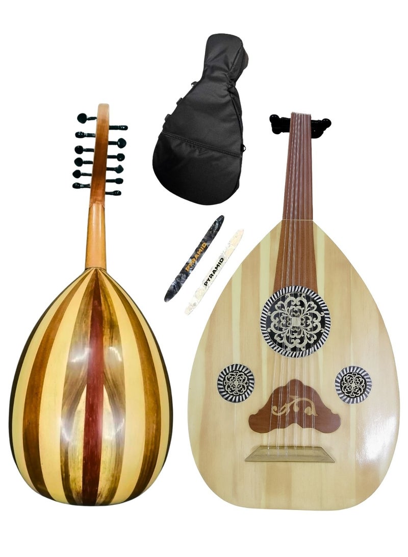 Al-Karz Music Semi Luxury Oud Musical Instrument with Bag and 2 Picks High Quality Professional Design 