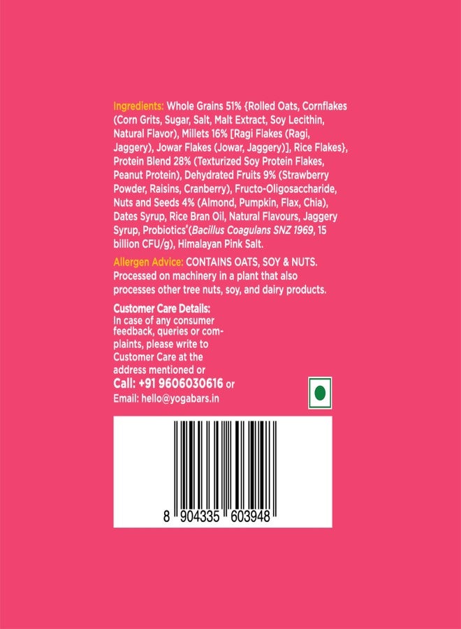Yogabar High Protein Muesli 850g, Fruits & Nut, 22g Protein, with Apple, Almonds & Super Protein Seeds, Breakfast Cereal - Image 4