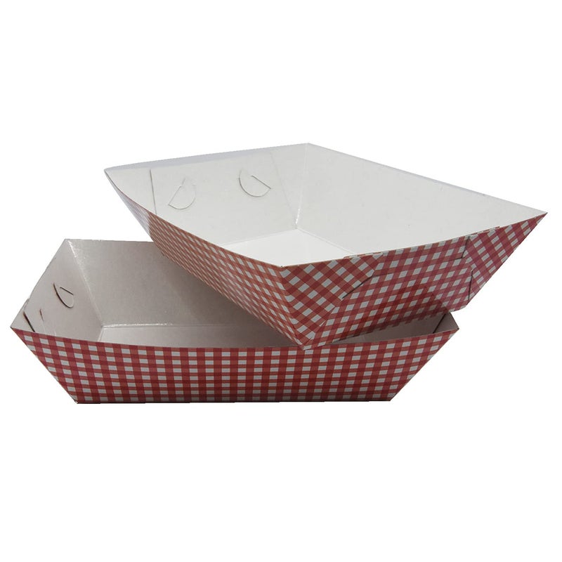 TRIACE Paper Disposable Take Away Tray Ecofriendly Safe Hygienic Pack of 20 Paper Serving Tray Plate Suitable for Backed Snacks Items Kitchen Parties Freezer TR 102 - Image 1