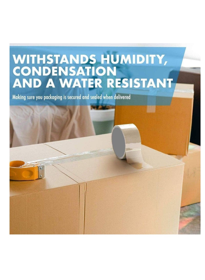 Packing Tape Transparent| 2 inches x 100 yards Strong Heavy Duty Packing Tape Clear For Parcel Boxes, Moving Boxes, Large Postal Bags, Office Use [1 Rolls] - Image 3