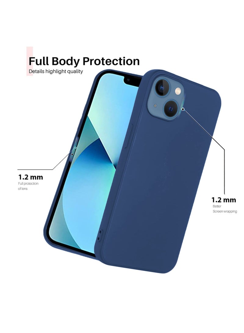 Compatible with iPhone 13 Mini Case, Slim Liquid Silicone 3 Layers Full Covered Soft Gel Rubber with Microfiber Case Cover 5.4 inch... - Image 3