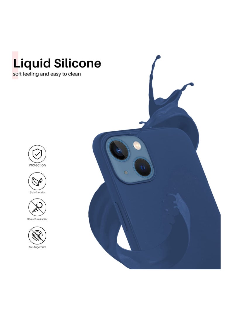 Compatible with iPhone 13 Mini Case, Slim Liquid Silicone 3 Layers Full Covered Soft Gel Rubber with Microfiber Case Cover 5.4 inch... - Image 4