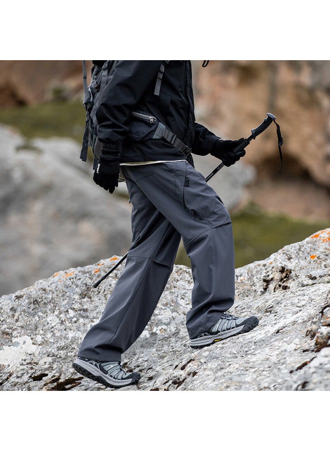 Mmoptop Outdoor Three-proof Paratrooper Pants Men Autumn Winter Mountain Style Workwear Casual Hiking Tactical Pants Mxxk100 Rock Gray XL - Image 4
