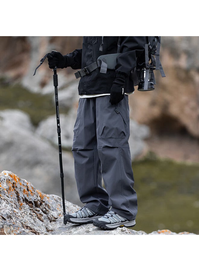 Mmoptop Outdoor Three-proof Paratrooper Pants Men Autumn Winter Mountain Style Workwear Casual Hiking Tactical Pants Mxxk100 Rock Gray XL - Image 1