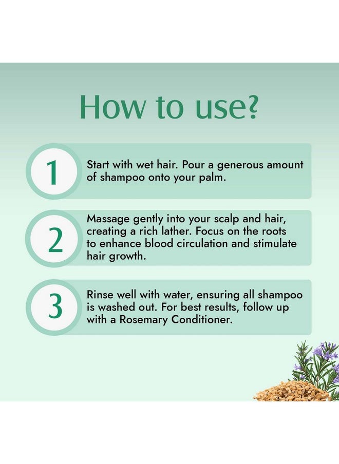 Aravi Organic Rosemary Hair Growth Shampoo - Enriched With Rosemary, Green Tea & Caffeine - For All Hair Types - For Men & Women - Sulfate & Paraben Free 200 Ml  - Image 5