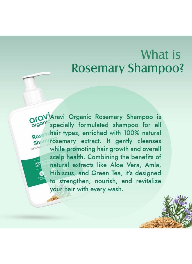 Aravi Organic Rosemary Hair Growth Shampoo - Enriched With Rosemary, Green Tea & Caffeine - For All Hair Types - For Men & Women - Sulfate & Paraben Free 200 Ml  - Image 3