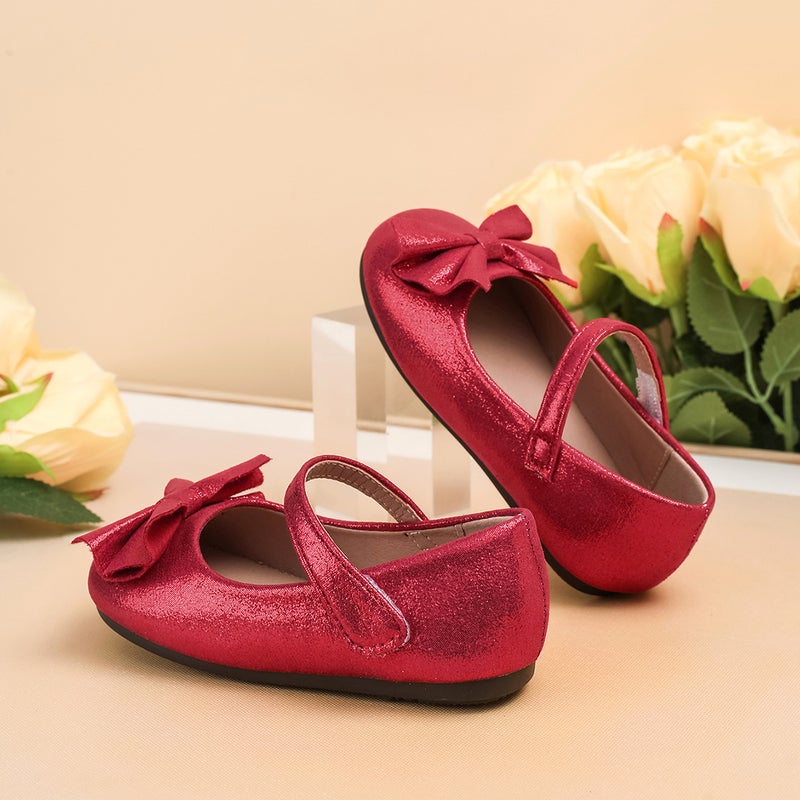 Children'S Shoes, New Models, Bow-Knot Soft-Soled Shoes With Velcro For Girls, Performance Shoes For Outdoor Wear - Image 3